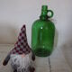 Cylinder glass handle a transparent color dark green