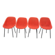 Set of 4 Geniève chairs by Dangles and Christian Defrance 1950