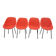 Set of 4 Geniève chairs by Dangles and Christian Defrance 1950