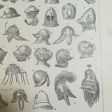 Lithograph on helmets from 1928