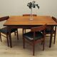 Set of four teak chairs, Danish design, 1960s, manufacture: Bruno Hansen, d