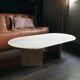 Vintage coffee table travertine marble Rochebobois 80s