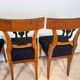 Chaises Biedermeier allemandes en placage de cerisier, 1830, ensemble de 4
