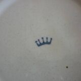 3 ceramic casserole dishes with blue and brown branch pattern