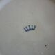 3 ceramic casserole dishes with blue and brown branch pattern