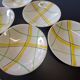 5 deep plates from Gien model "Sarabande" in good condition.