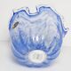 Medium blue Murano glass bowl, mid-century style, Italy, 2000s.