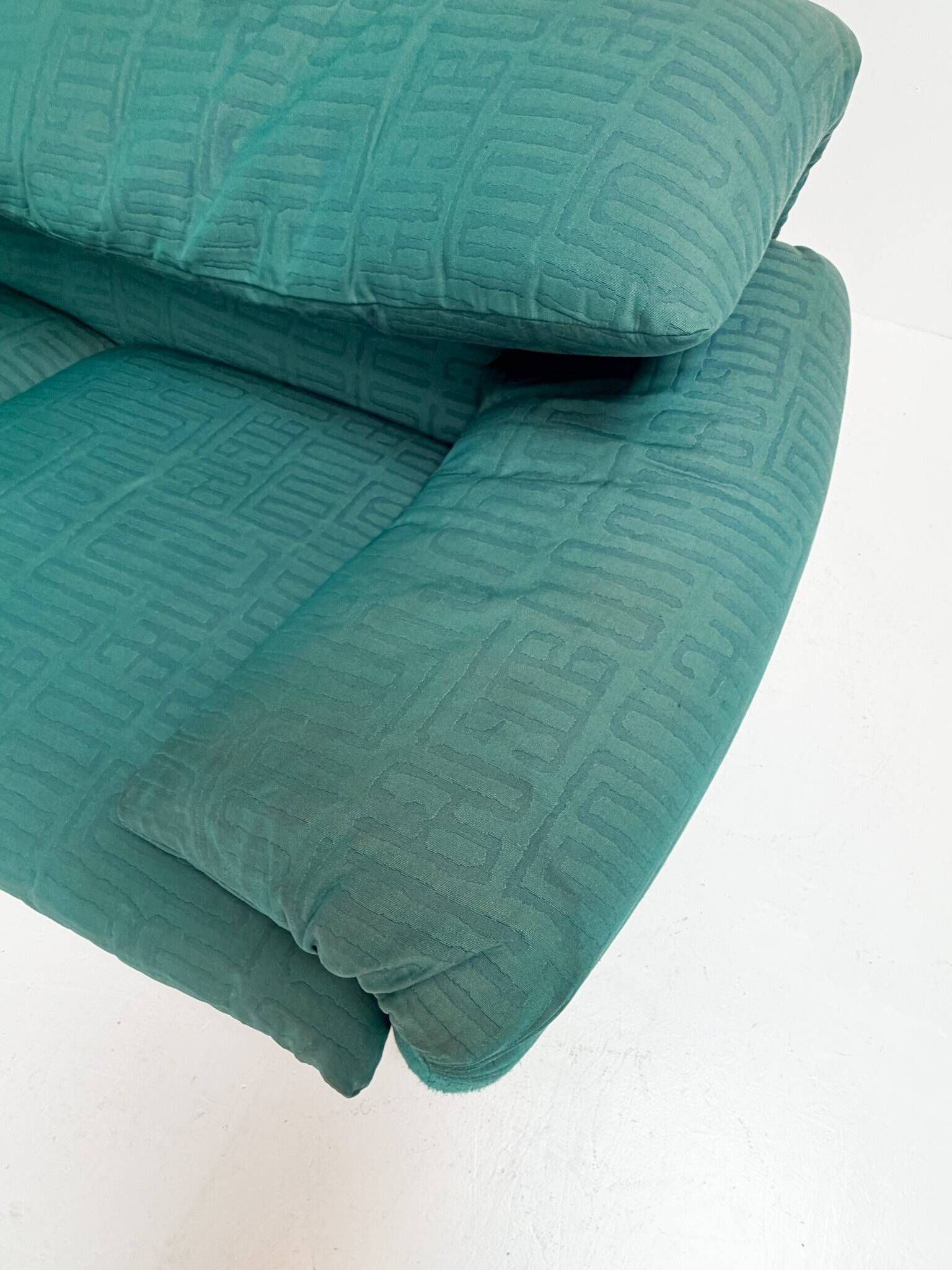 Maralunga sofa with footstool by Vico Magistretti for Cassina, 1970s