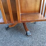 Old vintage English revolving bookcase