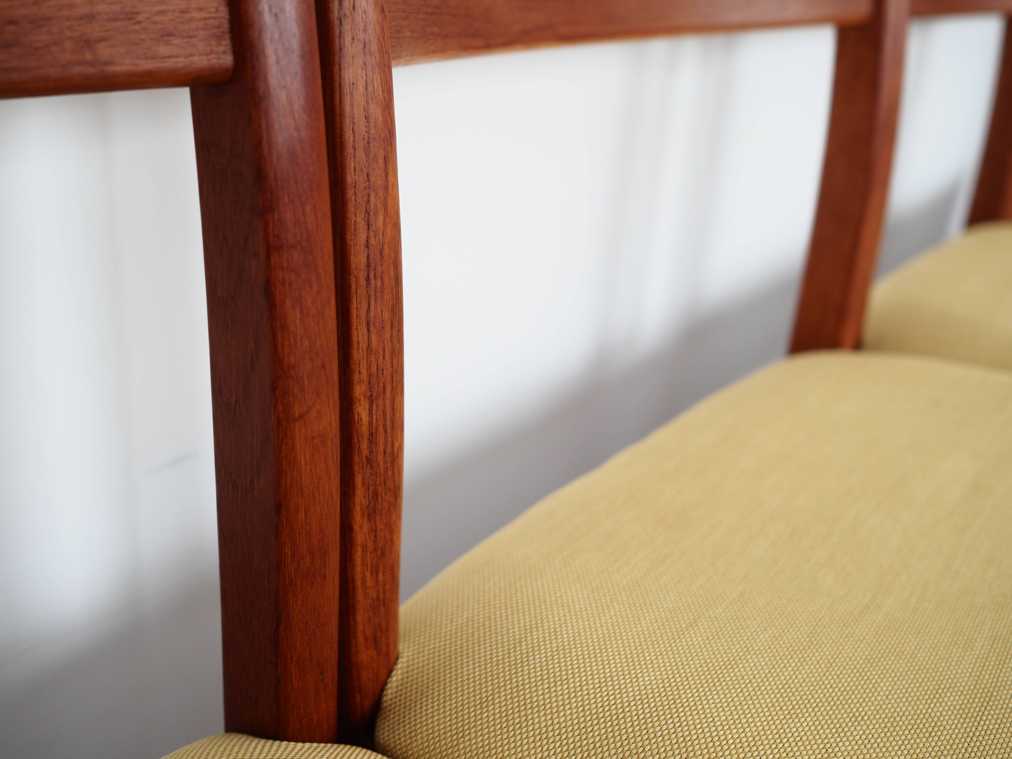 Set of four teak chairs, Danish design, 1970s, production: Denmark