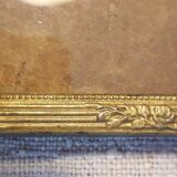 Mirror frame golden brass, Napoleon III 19x28cm