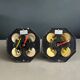 Pair of vintage Italian gold wall sconces