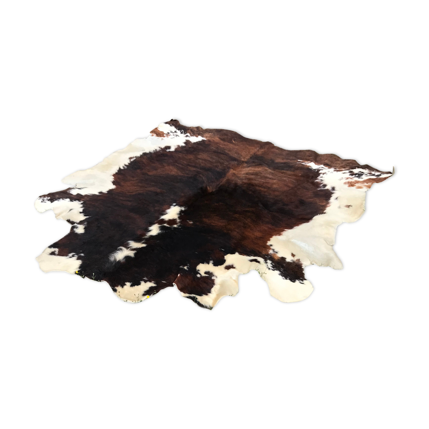 Vintage two-tone cowhide carpet