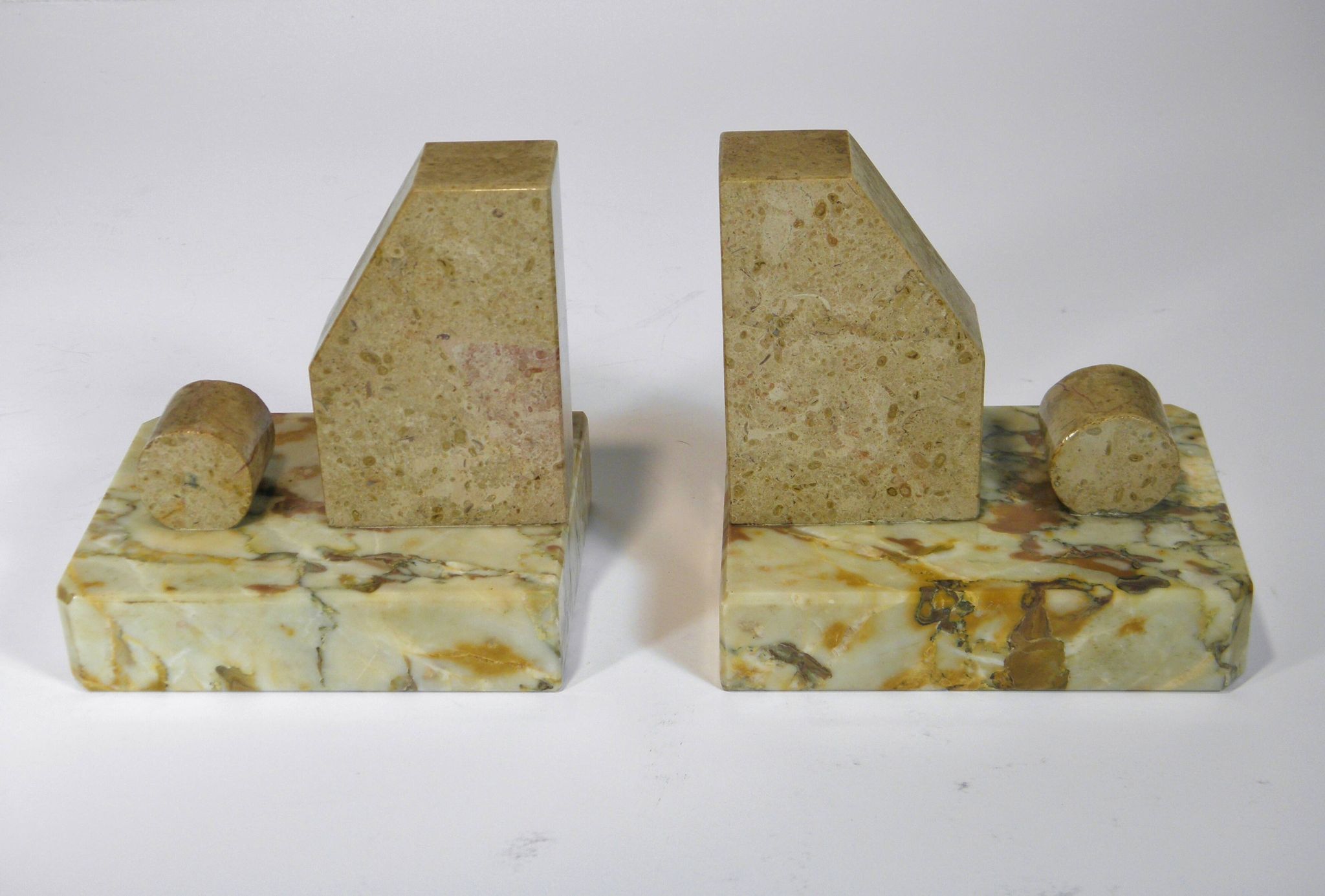 Pair of Marble Bookends from the Art Deco period
