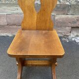2 Scandinavian Brutalist chairs Pierre Chapo School Mid Century Wood 1960