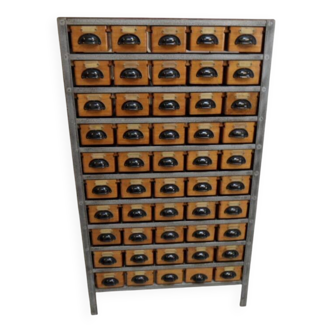 Vintage filing cabinet with 45 drawers