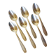 6 Apollo teaspoons in punched silver metal 2106241
