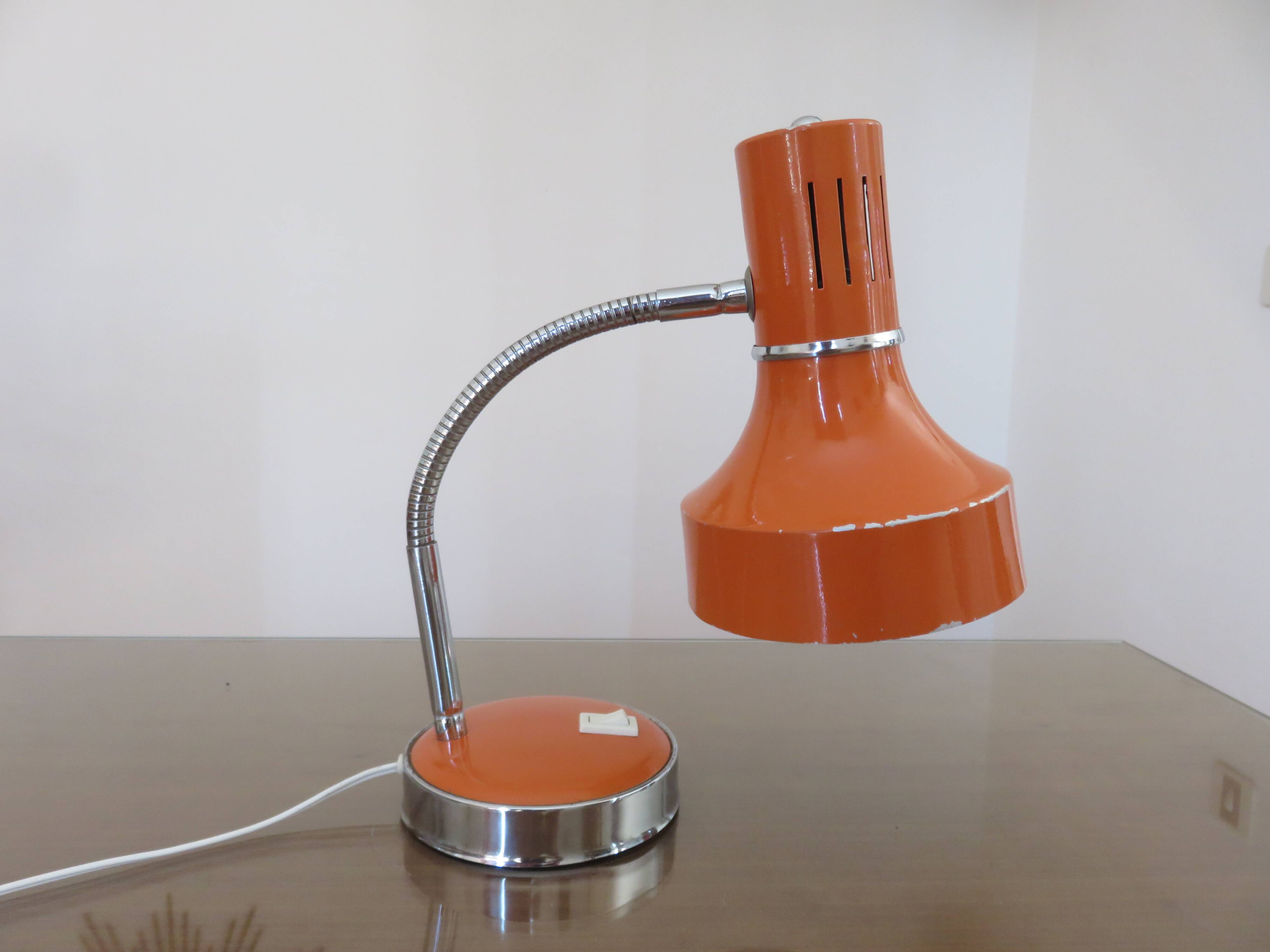 Lampe Italienne orange années 70