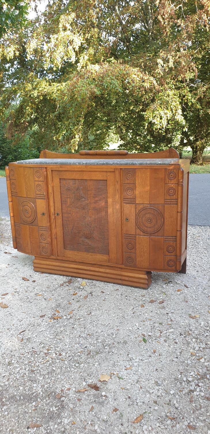 Oak art deco sideboard