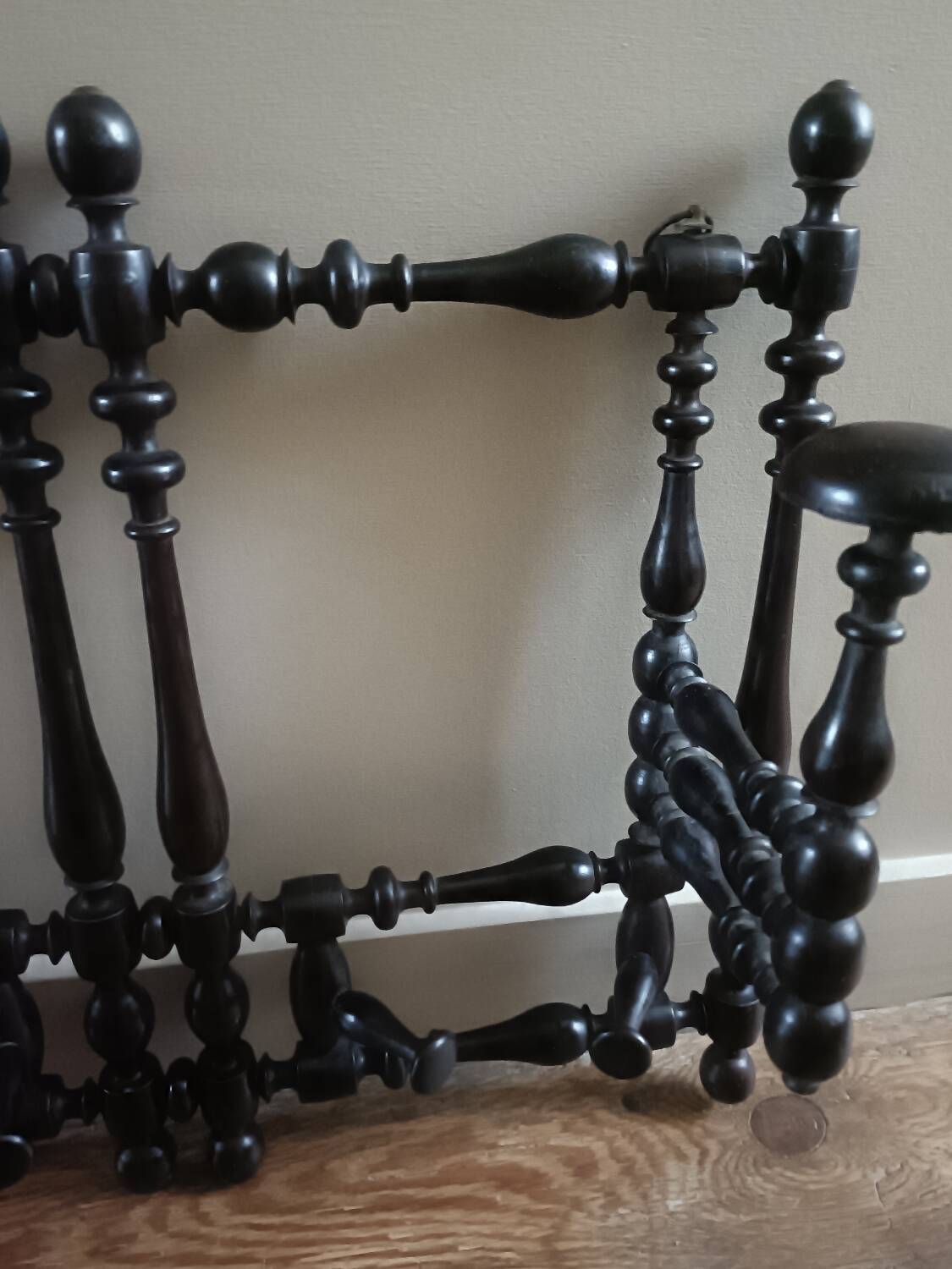 Napoleon III style wall-mounted coat rack