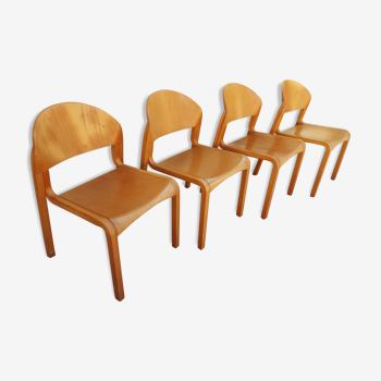Serie de 4 chaises design années 80