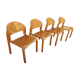 Serie de 4 chaises design années 80