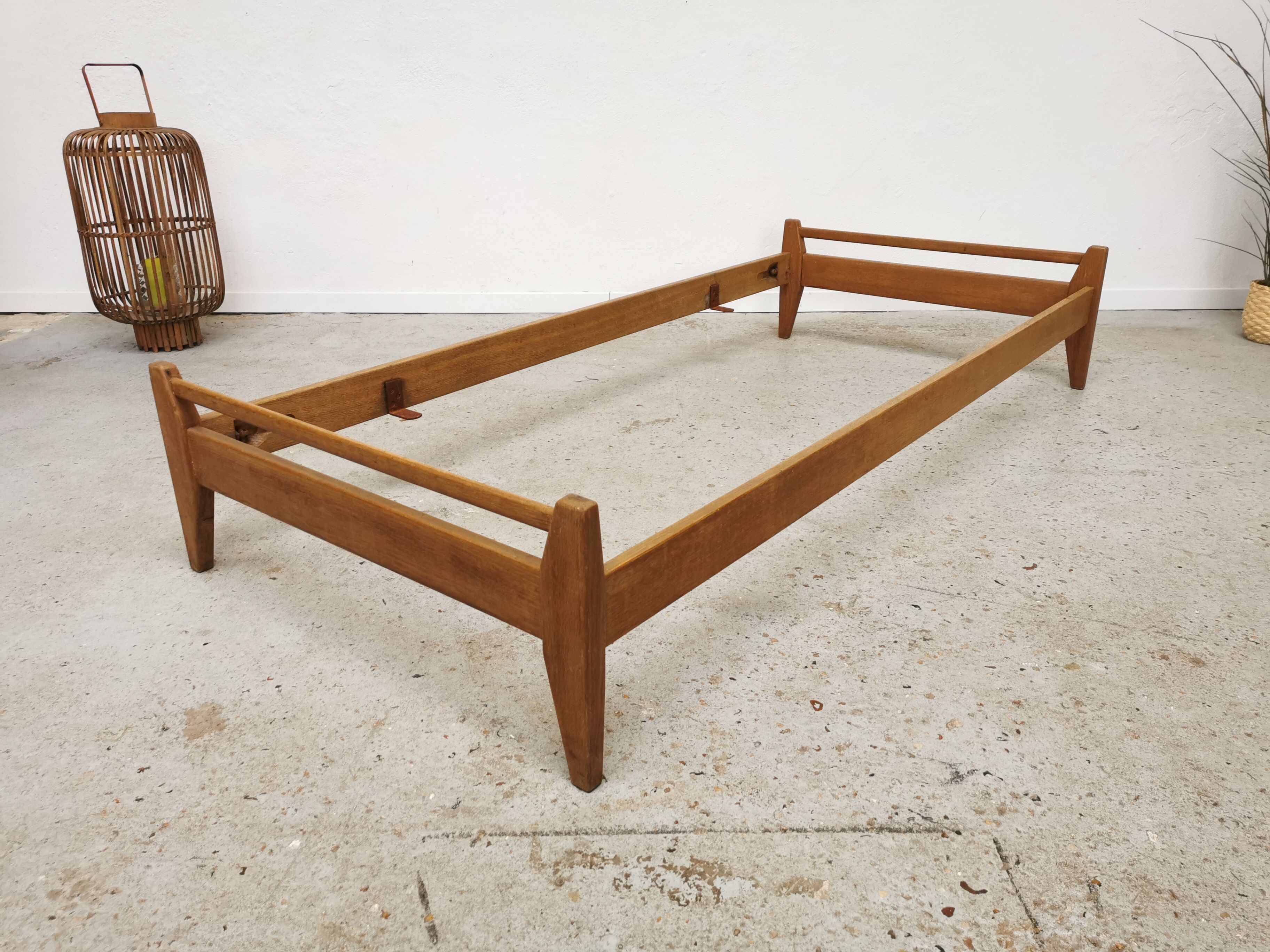 Pair of vintage beds Marcel Gascoin 1950
