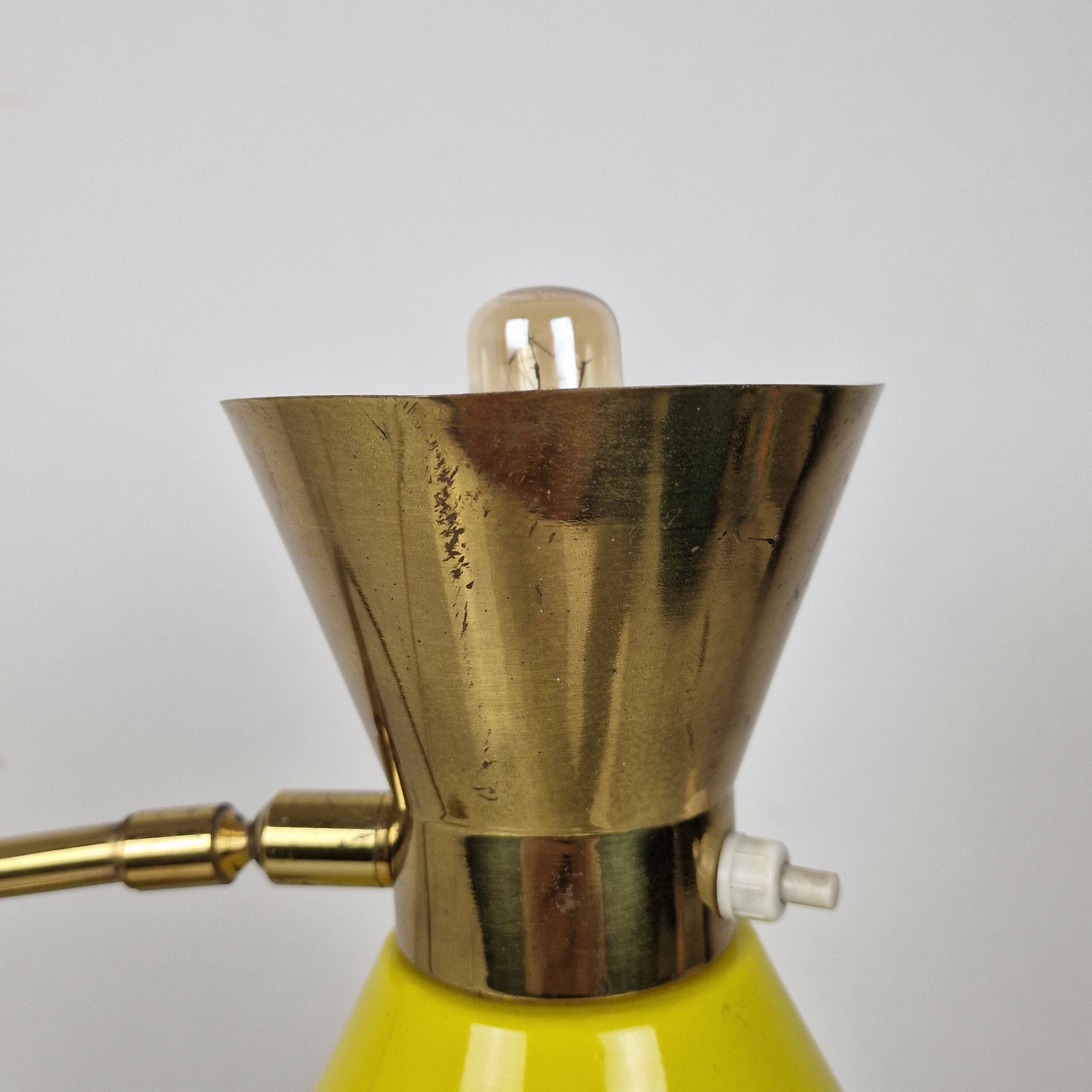 Brass Table Lamp Attributed to Hala Zeist, Netherlands, 1950s