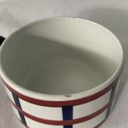 Pair of porcelain cups and cups Béarn HBCM Montereau