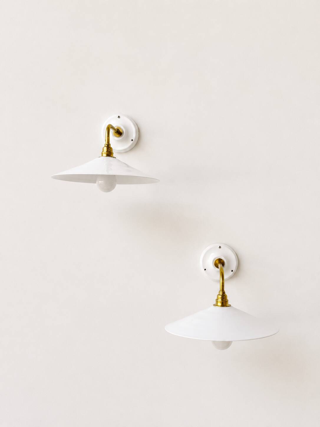 Vintage opaline wall lights