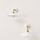Vintage opaline wall lights
