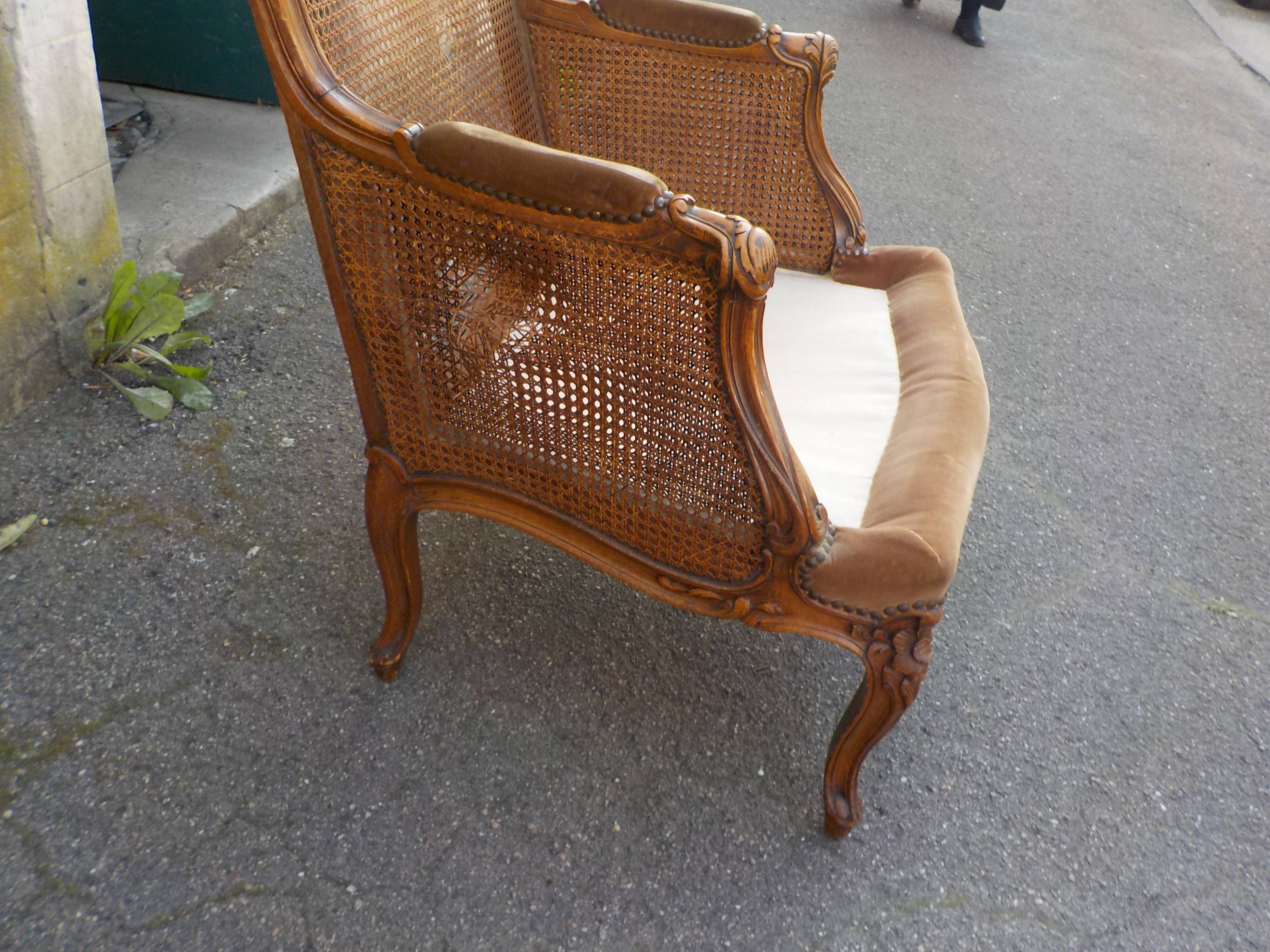 Fauteuil cannée style Louis XV