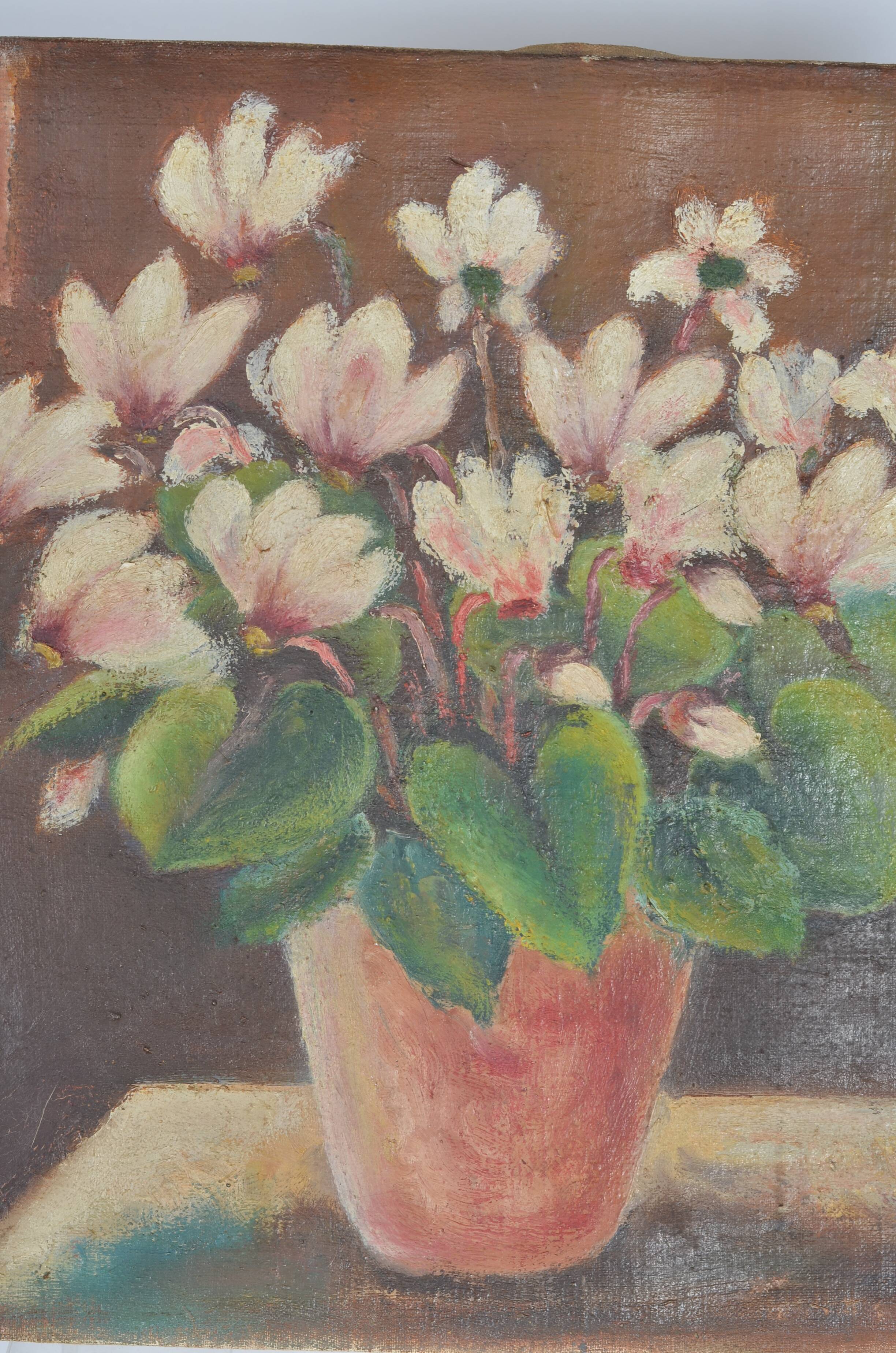 Huile sur toile bouquets de fleurs
