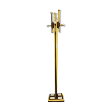 Wooden column coat rack  1965