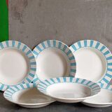 Six assiettes Digoin-Sarreguemines vintages