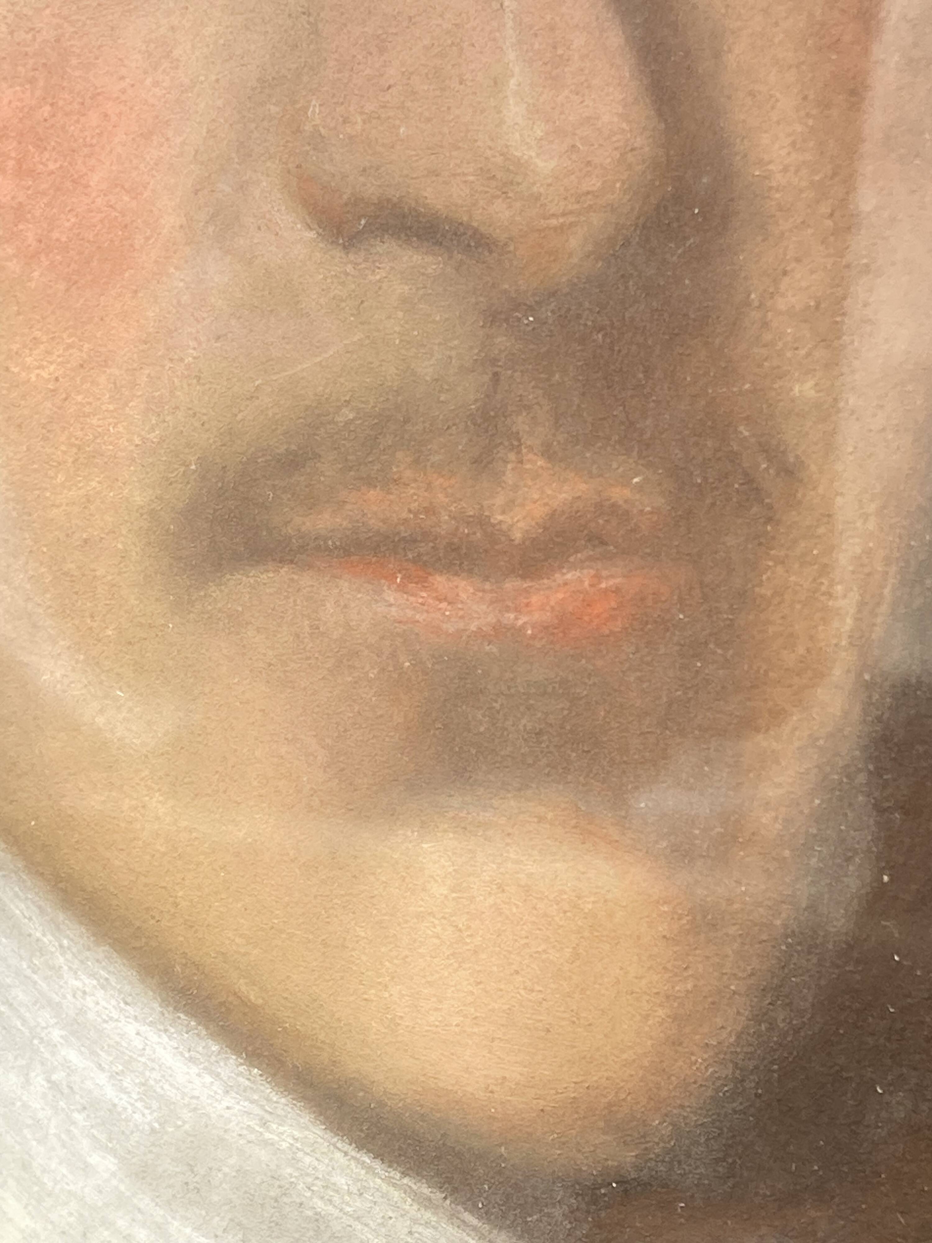 French School of the 19th century, Framed pastel portrait of a man