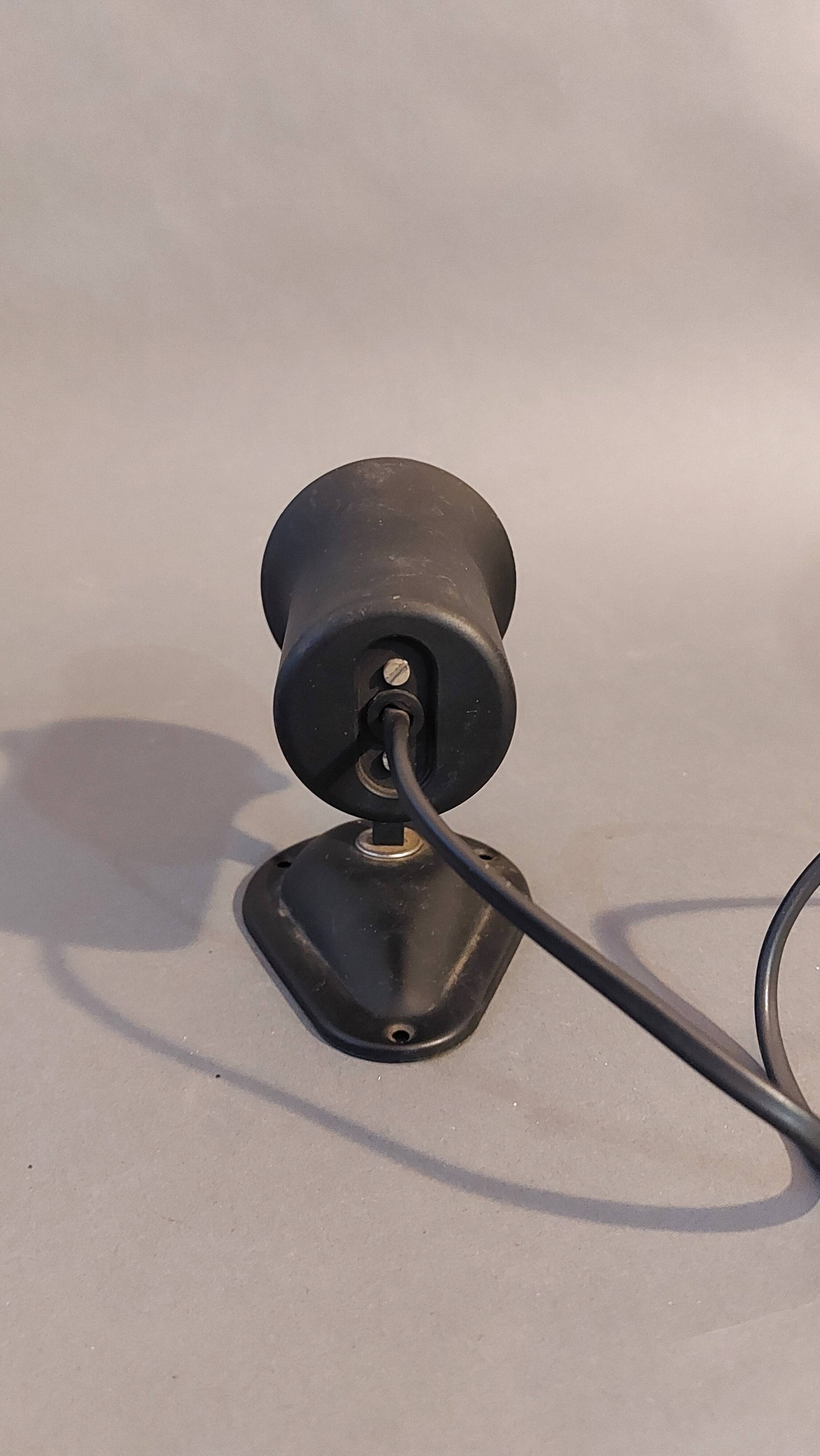 Vintage 1960 black Lita wall light.