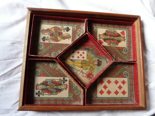 Ancient game of yellow wooden dwarf with pawns