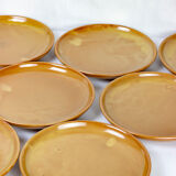 Set of 7 stoneware dessert plates