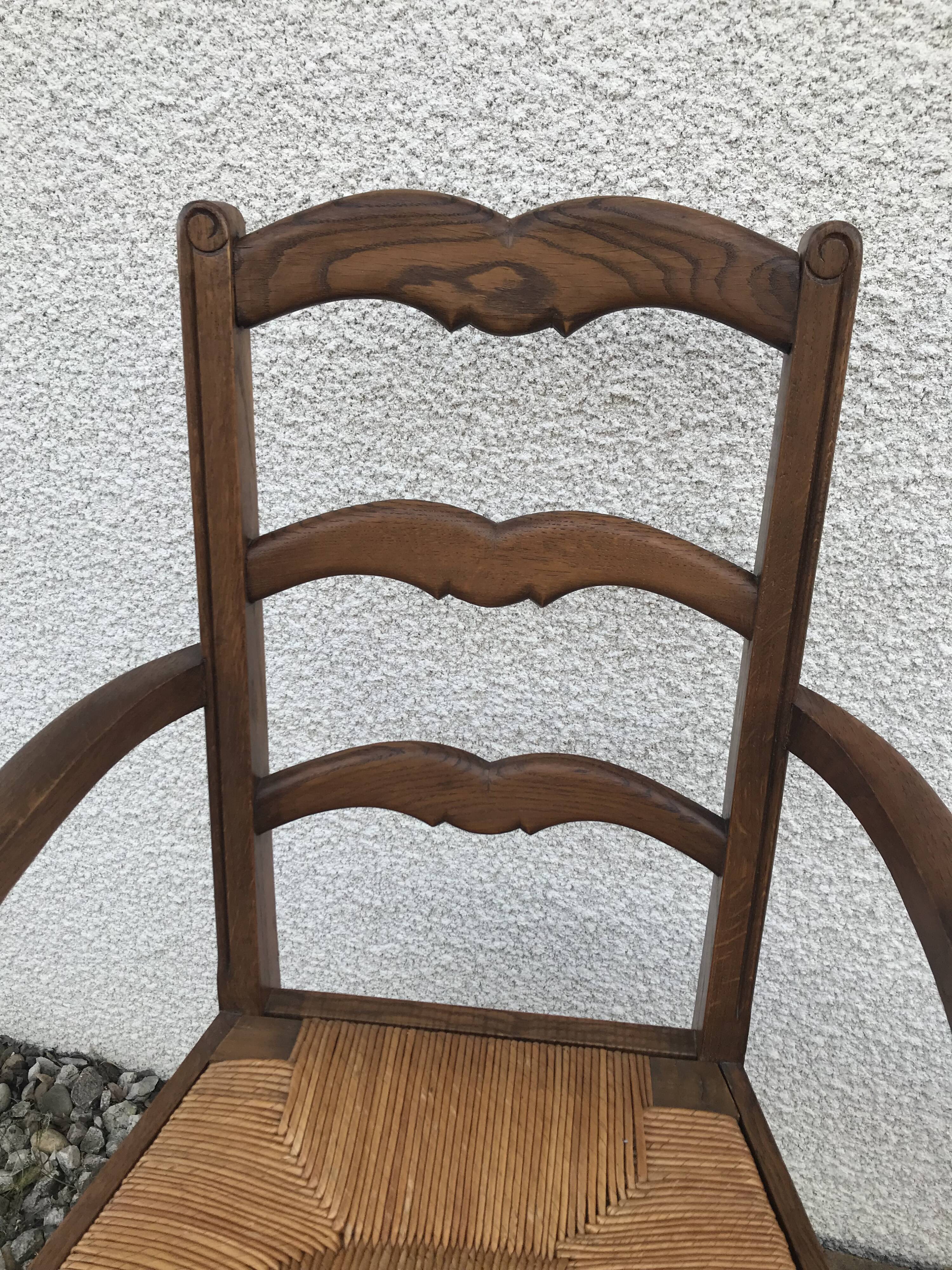 Pair of mulled rustic armchairs