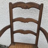 Pair of mulled rustic armchairs