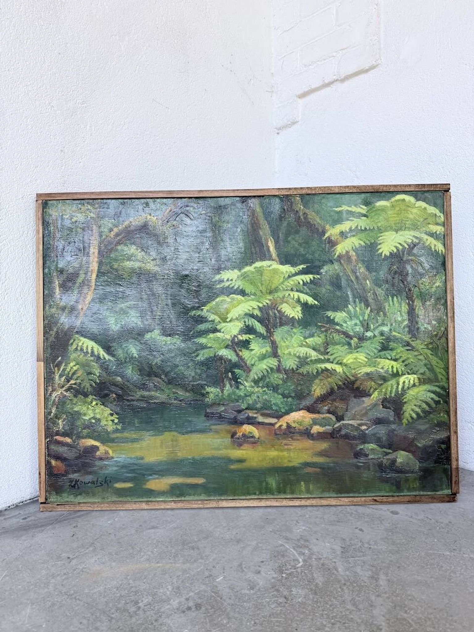 Oil painting "jungle" forest landscape