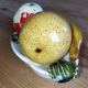 Small vintage fruit bowl in majolica – fruit decoration – 1950s/60s