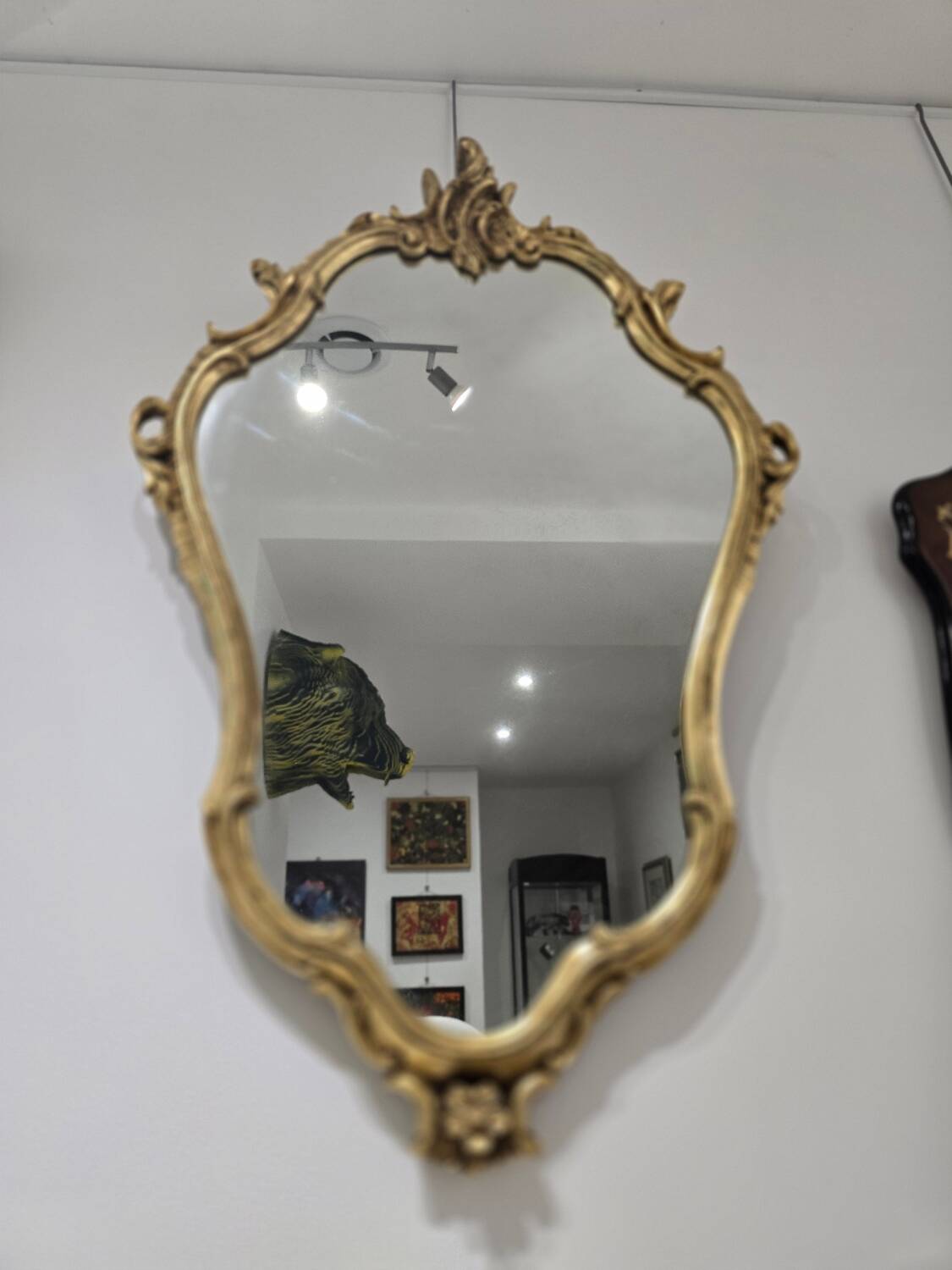 Large gilded baroque mirror