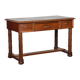 Oak and brass desk in the style of Charles Dudouyt, 1940.