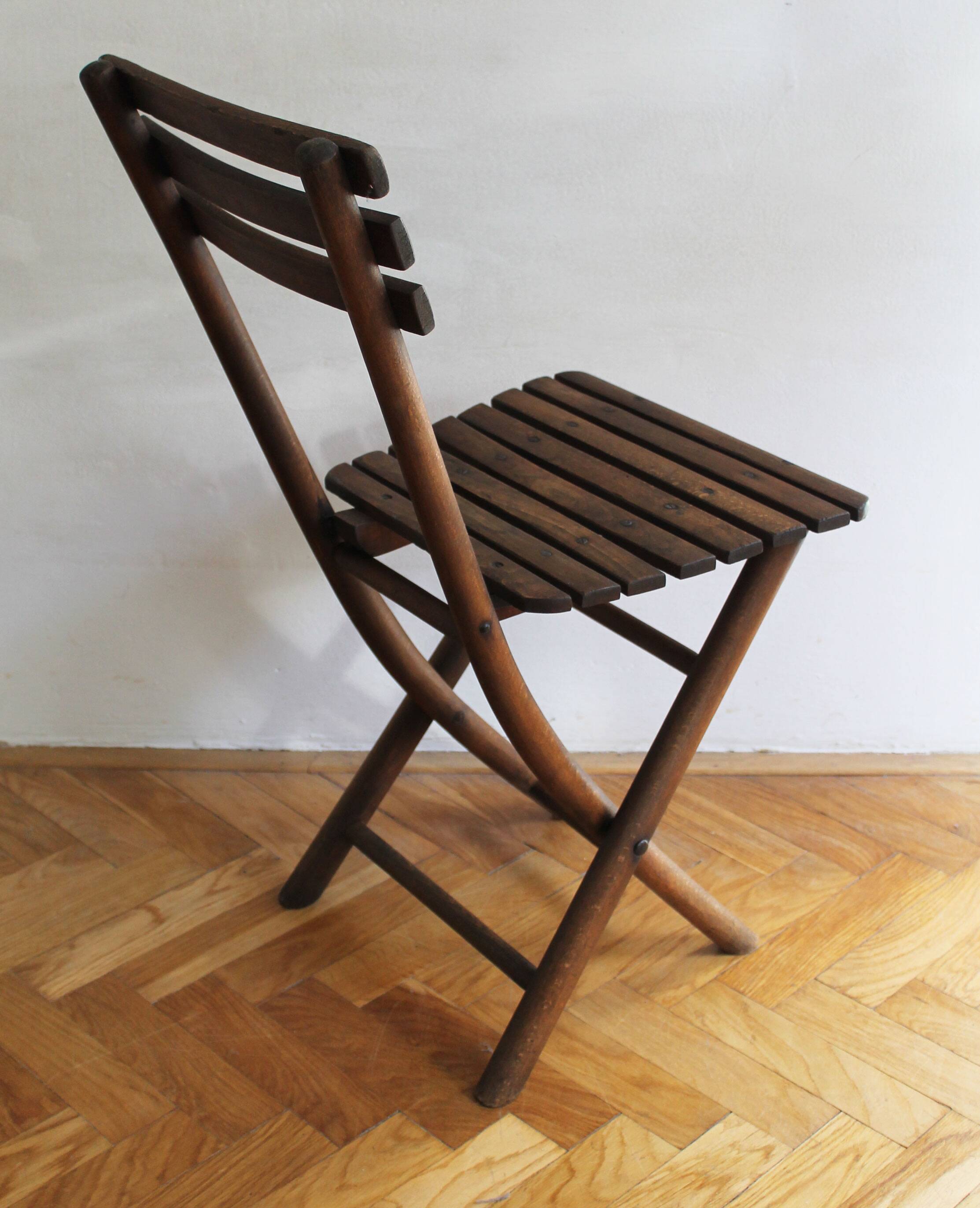 1920's Folding Garden Chair by Gebrüder Thonet