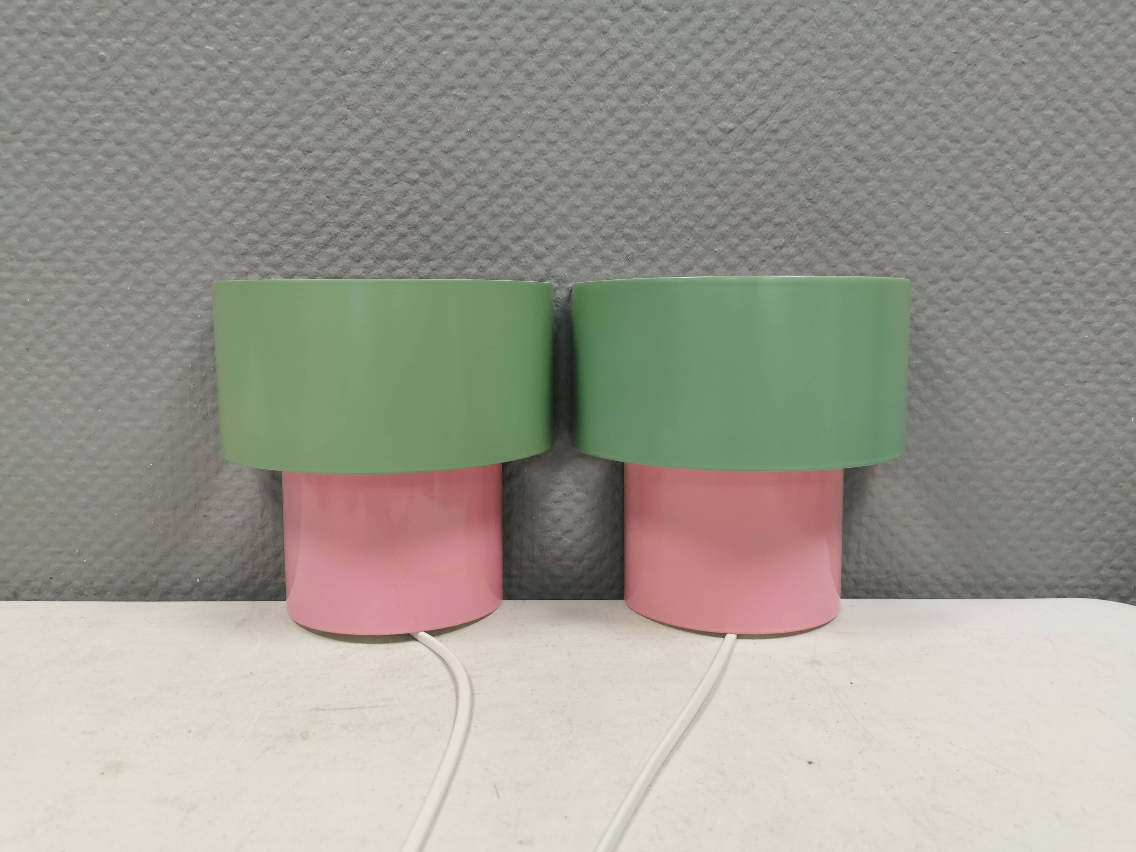 A set of refurbished retro wall lamps from IKEA from the 1980s-90s.