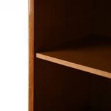 Vintage oak bookcase with display case
