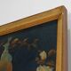 Signed Hollywood Regency style Painting of a Peacock with Roses, Belgium