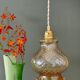 Vintage amber glass suspension globe